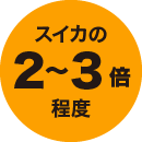 スイカの2〜3倍程度